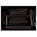 Trifari, Gold tone Chains, more Jewelry