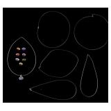 Sterling Silver Choker Necklaces, CZ Stones