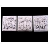 Vintage Neoclassical Cast Plaster Plaques (3)