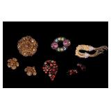 Rhinestone Brooch Earring Sets, Other Jewelry