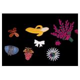 Bakelite, Vintage, Artistic Brooches