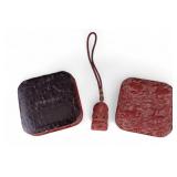 Cinnabar Guanyin Pendant & Lidded Horse Box