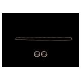 14K Gold Chain, Earrings