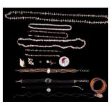 M.O.P, Seed Pearl, Amber Cuff Bracelet