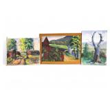 R.D. Schultz (AM 1915-2007) Farm Landscapes (3)