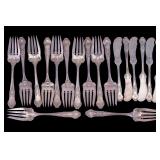 Sterling Silver Desert Forks & 6 Butter Knives