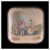 19th C. Embroidered Silk Dresser Box