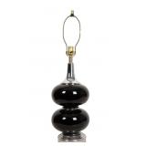 MCM Black Glass Lamp