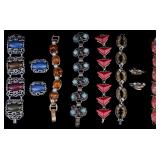 Sarah Cov., Glass Bead, Nat. Stone Bracelets