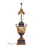 Antique Vienna-Style Vase Electrified Lamp