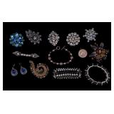 Rhinestone Brooches, Earrings, more