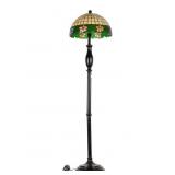 Floor Lamp w/ Stained Glass Shade