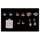 Sterling, 10K Jade, & Other Earrings (6 Pairs)