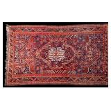Intricate Hand-Knotted Persian Heriz Rug