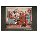 E. Strellett (20th C) Ye Trumpe Card Print