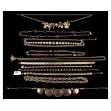 Gold Tone Necklace Grouping (11)