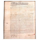 York, PA Deed from 1763 in Frame