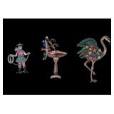 Early Vintage Estate Figural Brooches