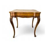 Italian Burled Walnut Game Table