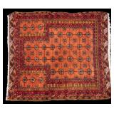 Hand-Knotted Persian Khorasan Square Rug