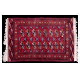 Hand-Knotted Bokhara Rug