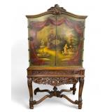 Painted French 2 Piece Linen Press