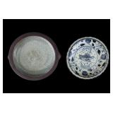 Chinese Crackle Glaze Bowl & Blue & White Bowl