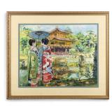 Watercolor of Scene in Japan