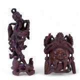 Guan Yu Carved Mask Wall Hanging + Fisherman