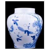 Chinese Blue & White Porcelain Large Signed Vase