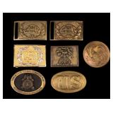 U.S. Civil War Vintage Brass Belt Buckles (7)