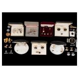 Assortment of Cufflinks, Tie Clips, & Pins