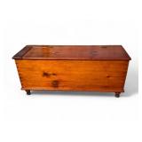 19th C. Pine Wood Dovetailed Chest