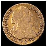 1787 DV GOLD Coin 1 ESCUDO SPAIN