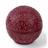 Chinese Cinnabar Style Dragon Dome Box