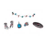 Vintage Estate Sterling Turquoise & Coral Jewelry