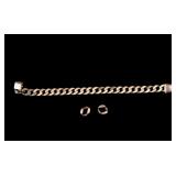 Onaran 10k Gold Heavy Link Bracelet