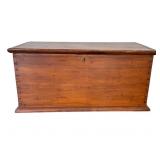 19th C Walnut Blanket Chest w/ Molded Base & Till