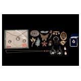 Trifari Brooches, Cameo Jewelry Set, Alpaca Silver