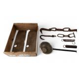 Conestoga Wagon Chain, Brass Scales, & Ladle