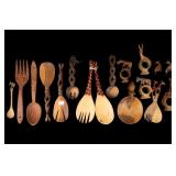 Kenyan Carved Wood Kitchen Utensils