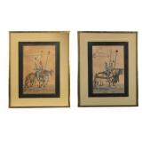 Color Lithos of Knights After Hans Burgkmair