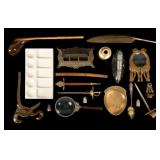 Vintage Brass Desk Items, Fossil, Sterling