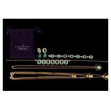 Green Jewelry Set, Joan Rivers, Goldette Jewelry
