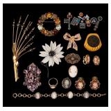 Vintage Brooches, Pins, Bracelet, & Ring