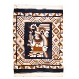 Mexican Zapotec Mayan King Wool Wall Hanging