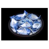 Chinese Blue & White Porcelain Condiment Tray