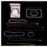 Sterling + 18K Gold Pearl Necklaces & Bracelets