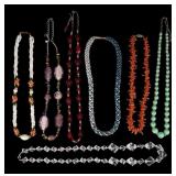 Beaded Necklaces w/ Coral, MOP, More (7)