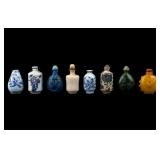 Chinese Porcelain, Hardstone, Glass Snuff Bottles